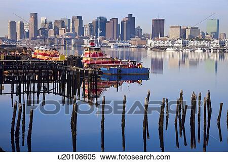 Downtown Boston View Large Photo Image Stock Photography - Downtown Boston. Fotosearch