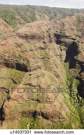 Stock Image - Elevated view of canyon. Fotosearch