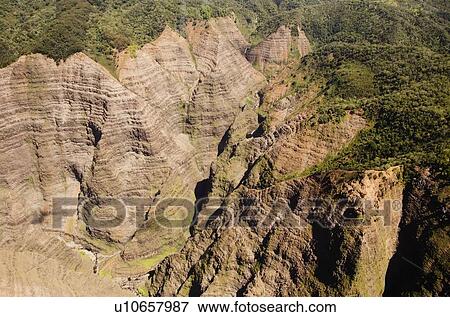Stock Photo - Elevated view of canyon. Fotosearch