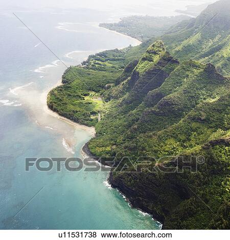 Elevated view of coast View Large Photo Image Stock Photo - Elevated view of coast. Fotosearch
