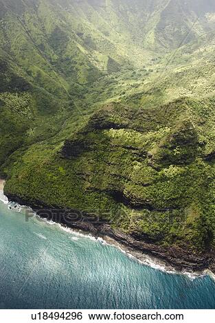 Stock Photograph - Elevated view of coast. Fotosearch