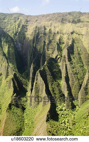 Stock Image - Elevated view of mountain. Fotosearch