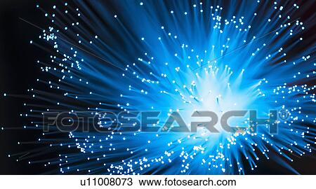 Stock Image - Fiber optic glowing, studio shot. Fotosearch
