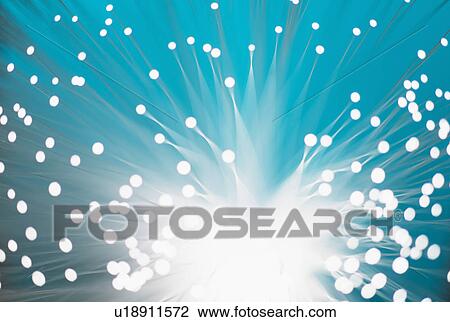 Stock Image - Fiber optic glowing, studio shot. Fotosearch