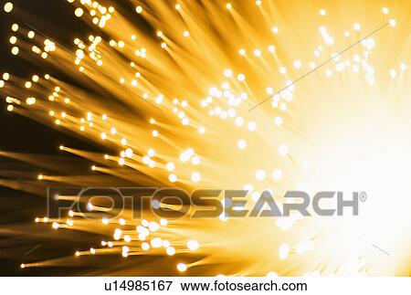 Stock Photo - Fiber optic glowing, studio shot. Fotosearch