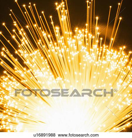 Stock Photo - Fiber optic glowing, studio shot. Fotosearch