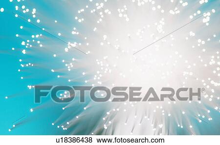 Stock Photo - Fiber optic glowing, studio shot. Fotosearch