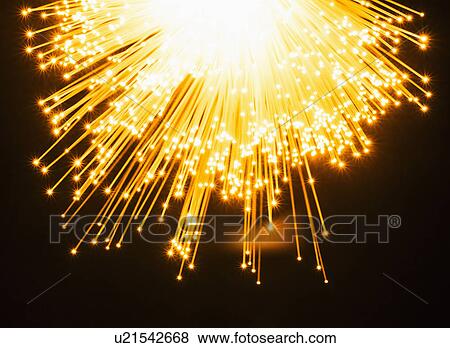 Stock Photo - Fiber optic glowing, studio shot. Fotosearch