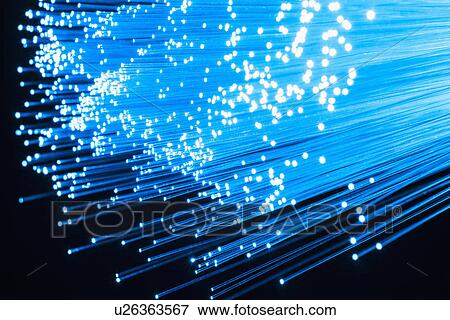 Stock Photo - Fiber optic glowing, studio shot. Fotosearch