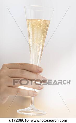 Stock Image - Glass with champagne. Fotosearch