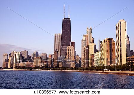 Gold Coast in Chicago at sunrise View Large Photo Image Stock Photo - Gold Coast in Chicago at sunrise. Fotosearch