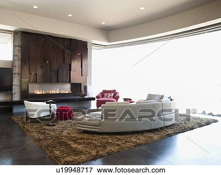 Stock Photo - Interior of modern living room. Fotosearch