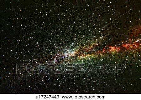 Milky way on night sky View Large Photo Image Stock Photo - Milky way on night sky. Fotosearch