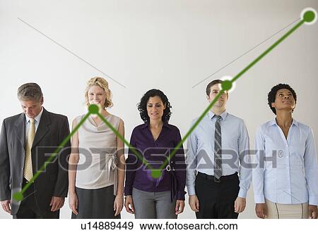 Office workers and green graph View Large Photo Image Stock Photo - Office workers and green graph. Fotosearch
