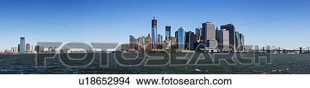 Panoramic view of Lower Manhattan View Large Photo Image Picture - Panoramic view of Lower Manhattan. Fotosearch