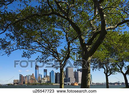 Stock Image - Panoramic view of Lower Manhattan. Fotosearch