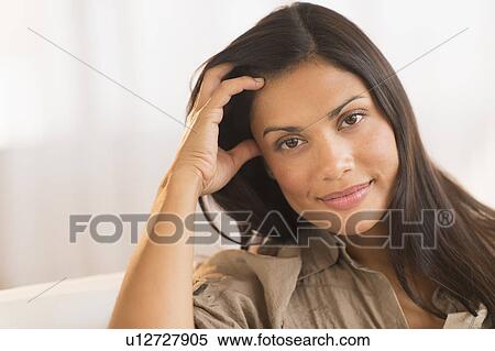 Portrait of attractive woman View Large Photo Image Stock Photography - Portrait of attractive woman. Fotosearch