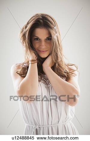 Stock Photography - Portrait of beautiful woman. Fotosearch
