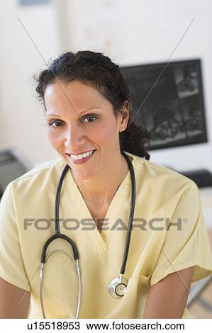 Stock Image - Portrait of doctor. Fotosearch