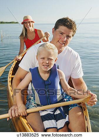 Portrait of family with son (4-5) canoe traveling View Large Photo Image Stock Photography - Portrait of family with son (4-5) canoe traveling. Fotosearch