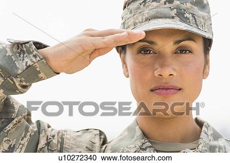 Portrait of female army soldier View Large Photo Image Stock Image - Portrait of female army soldier. Fotosearch