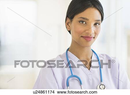 Portrait of female doctor View Large Photo Image Picture - Portrait of female doctor. Fotosearch