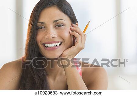 Portrait of female student View Large Photo Image Stock Image - Portrait of female student. Fotosearch