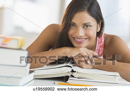 Portrait of female student View Large Photo Image Stock Image - Portrait of female student. Fotosearch