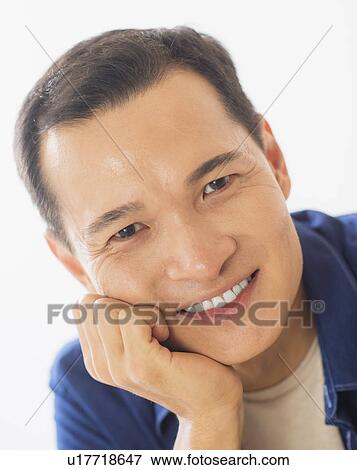 Portrait of happy mid adult man View Large Photo Image Stock Photo - Portrait of happy mid adult man. Fotosearch