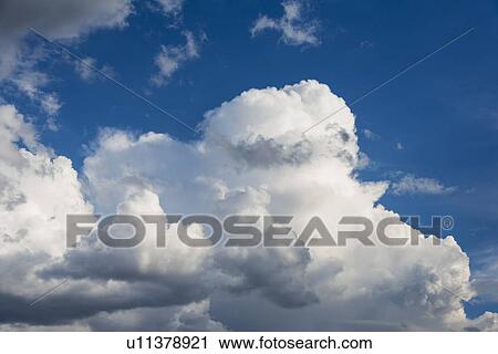Puffy clouds on sky View Large Photo Image Stock Image - Puffy clouds on sky. Fotosearch