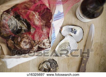 Raw oysters View Large Photo Image Stock Photo - Raw oysters. Fotosearch