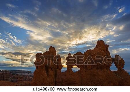 Stock Image - Rock formation against sky. Fotosearch