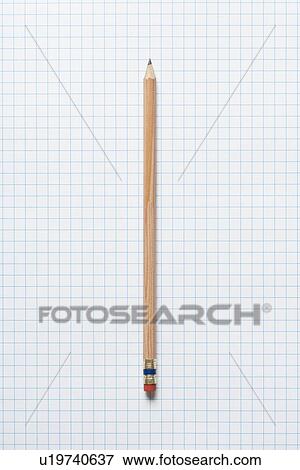 Single wooden sharpened pencil on graph paper View Large Photo Image Stock Photo - Single wooden sharpened pencil on graph paper. Fotosearch