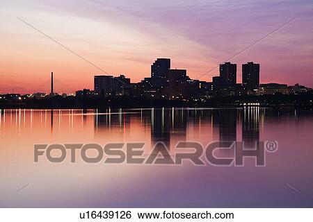 Skyline at sunrise View Large Photo Image Stock Photograph - Skyline at sunrise. Fotosearch