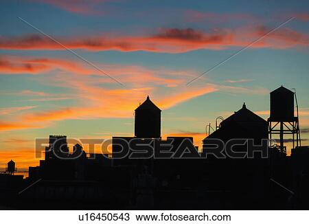 Skyline at sunset View Large Photo Image Stock Image - Skyline at sunset. Fotosearch