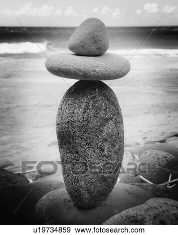 Stack of pebbles View Large Photo Image Stock Photo - Stack of pebbles. Fotosearch