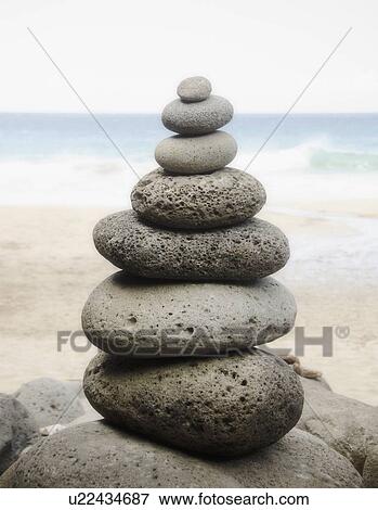 Stack of pebbles View Large Photo Image Stock Photo - Stack of pebbles. Fotosearch