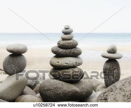 Stacks of pebbles View Large Photo Image Picture - Stacks of pebbles. Fotosearch