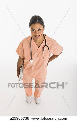 Studio shot female doctor View Large Photo Image Stock Photograph - Studio shot female doctor. Fotosearch