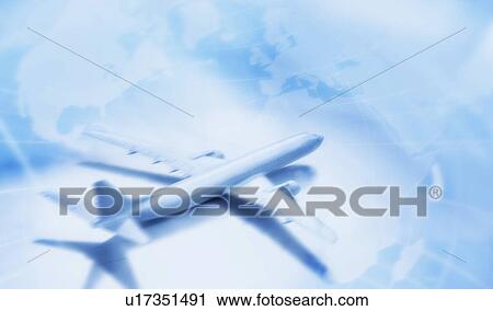 Stock Image - Studio shot of airplane model. Fotosearch