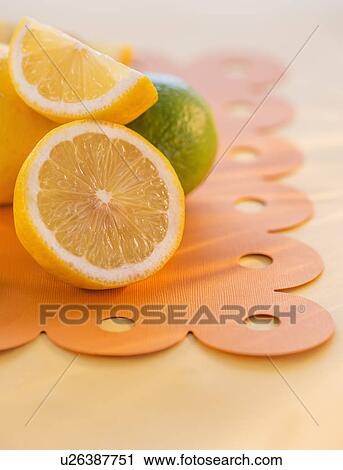 Stock Image - Studio shot of lemons. Fotosearch