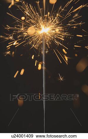 Studio shot of sparkler View Large Photo Image Stock Photo - Studio shot of sparkler. Fotosearch