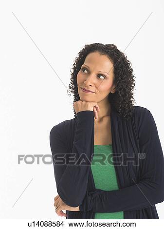 Picture - Studio shot of woman. Fotosearch