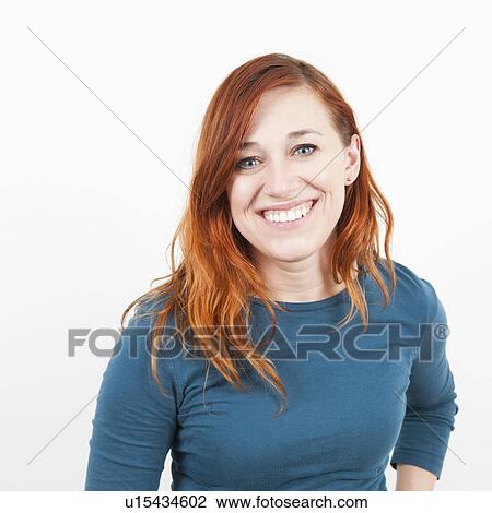 Studio shot, Portrait of smiling woman View Large Photo Image Stock Image - Studio shot, Portrait of smiling woman. Fotosearch