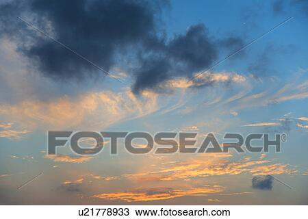 Stock Image - Sunset sky. Fotosearch