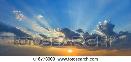 Stock Photo - Sunset sky. Fotosearch