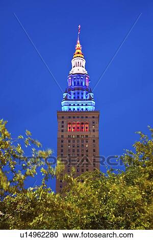 Stock Image - Terminal Tower in Cleveland. Fotosearch