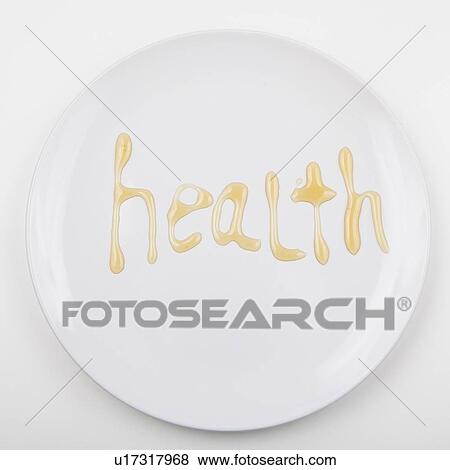 Word HEALTH on white plate View Large Photo Image Stock Photo - Word HEALTH on white plate. Fotosearch