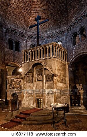 Church complex of Santo Stefano: dodecagonal church and central pulpit of Romanesque San Sepolcro, Bologna, Italy View Large Photo Image Stock Photo - Church complex of Santo Stefano: dodecagonal church and central pulpit of Romanesque San Sepolcro, Bologna, Italy. Fotosearch