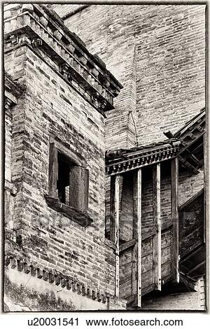 Montefalco: medieval brick palazzo with tower and external wooden staircase, traditional Gothic architecture, monochrome detail, Umbria, Italy View Large Photo Image Stock Image - Montefalco: medieval brick palazzo with tower and external wooden staircase, traditional Gothic architecture, monochrome detail, Umbria, Italy. Fotosearch
